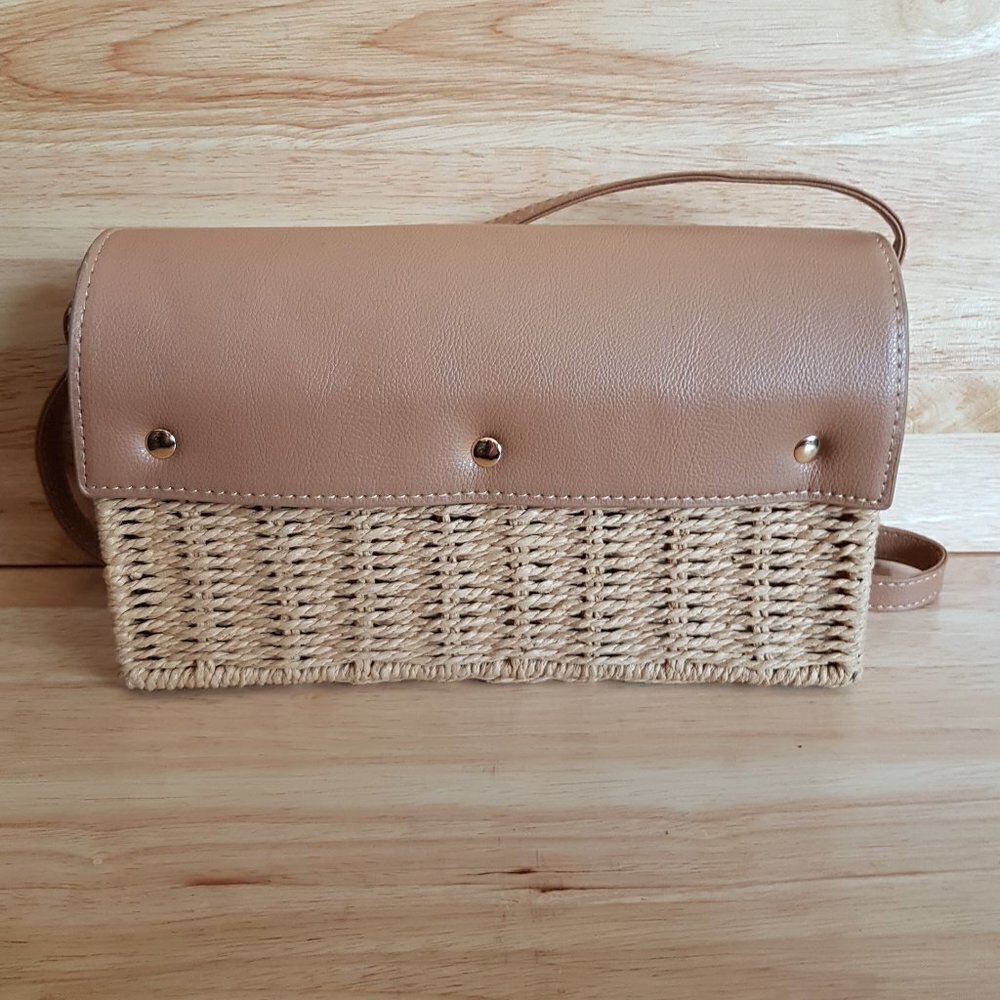 🪅 LA Express women  straw wicker Crossbody Bag - Picture 8 of 13